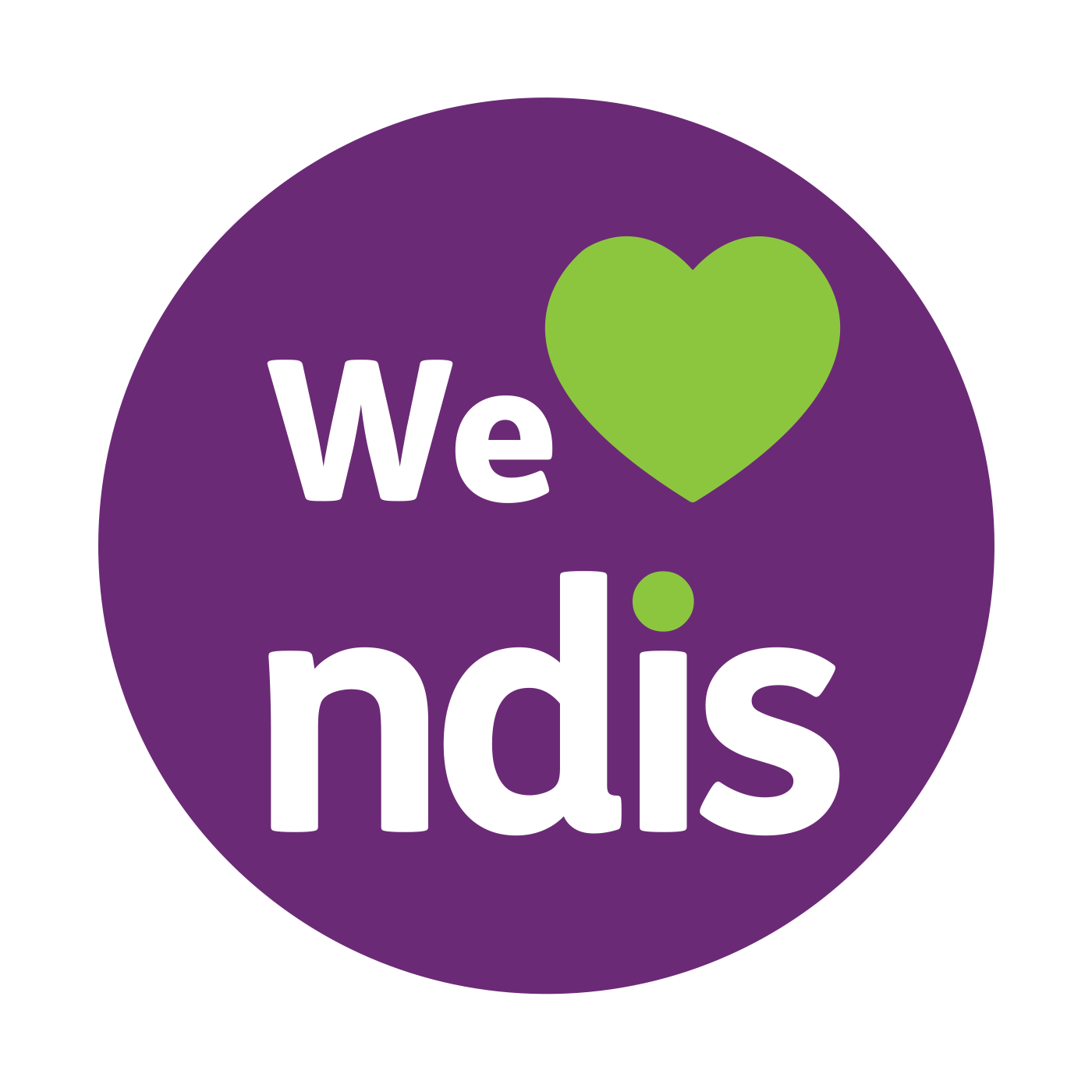 "We heart ndis" logo